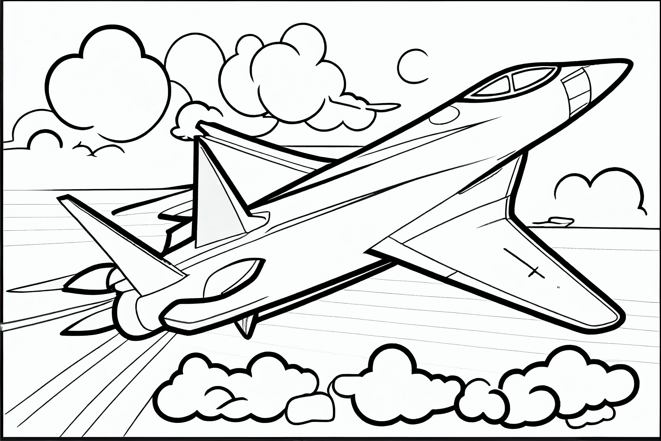 Airplane coloring pages free printable images