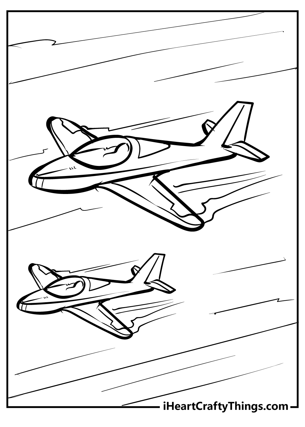 Airplane coloring pages free printables