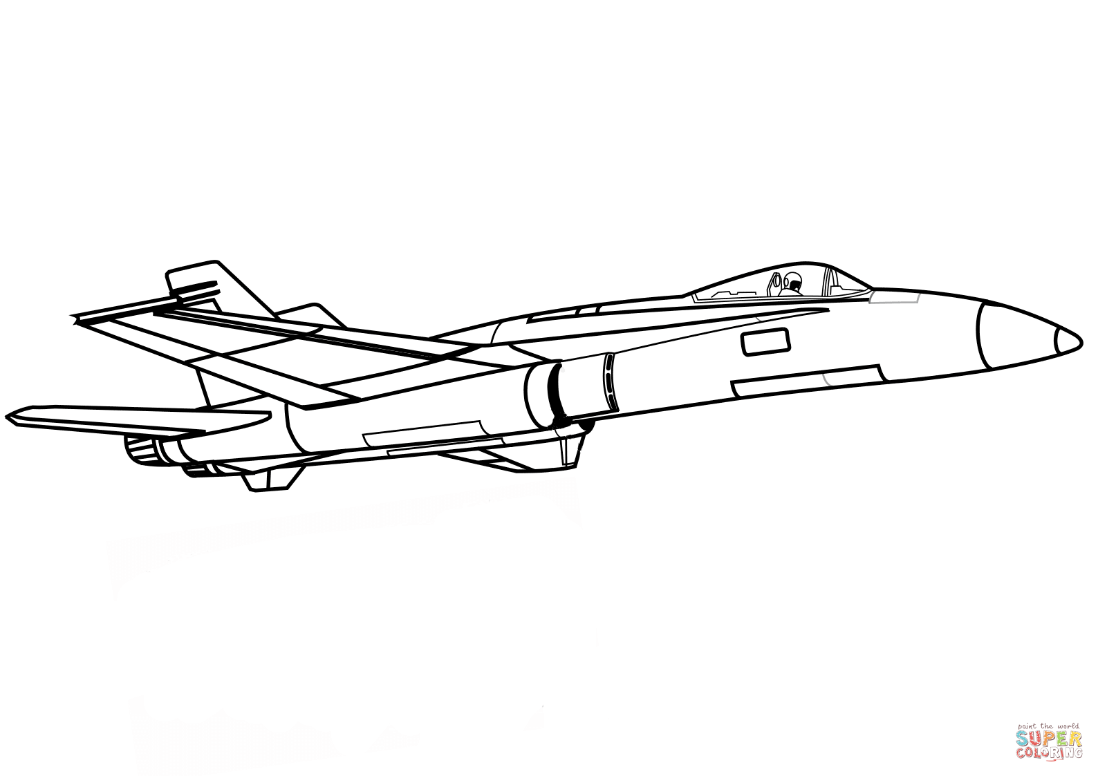 Jet fighter coloring page free printable coloring pages