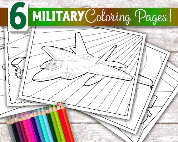 Printable coloring pages military machines digital download tank planes helicopters jpg files army parent marines navy parent air force kids download now