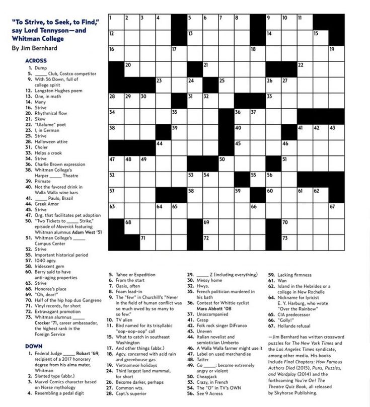 Crossword puzzles for adults