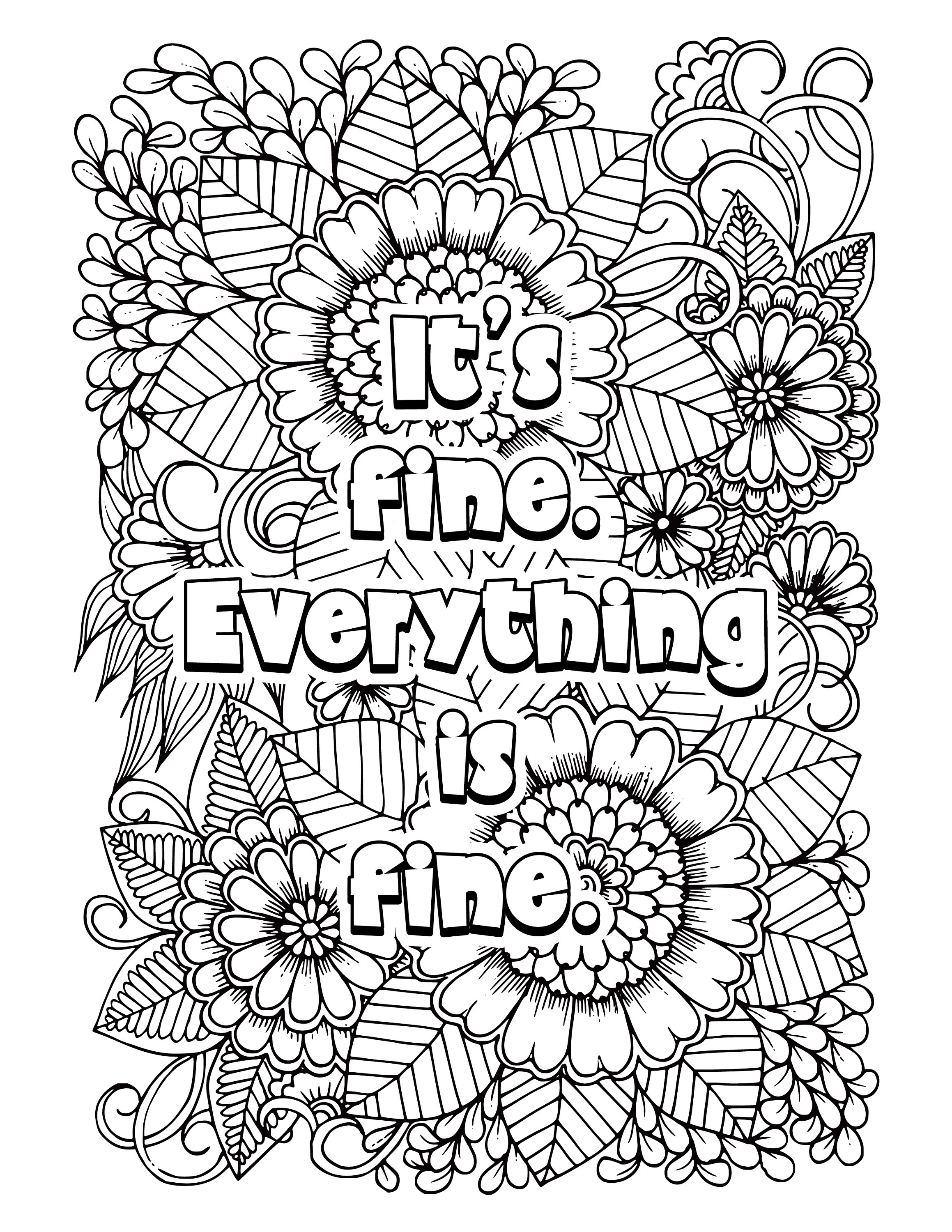 Funny adult coloring book printable pages