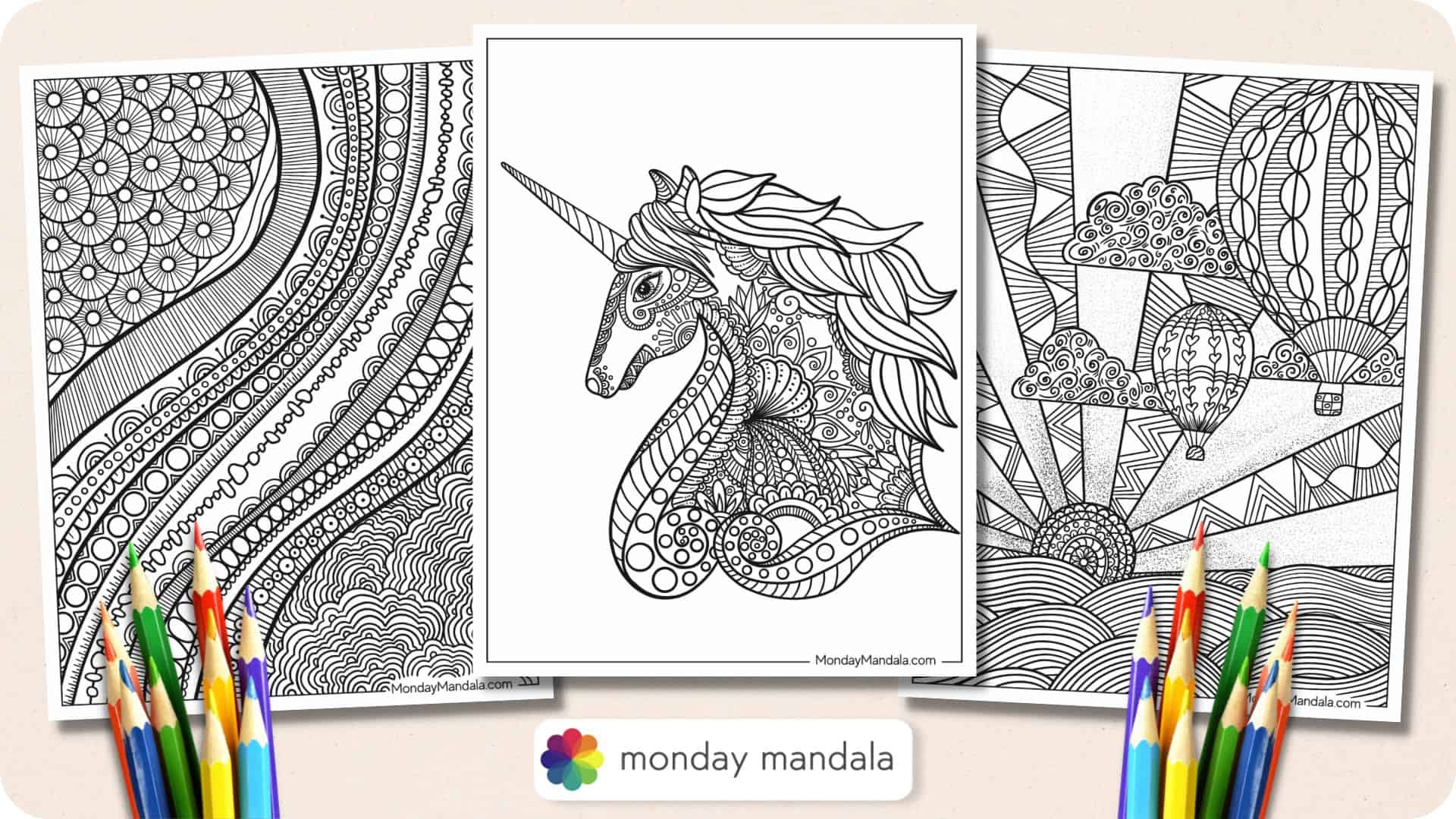 Zentangle coloring pages free pdf printables