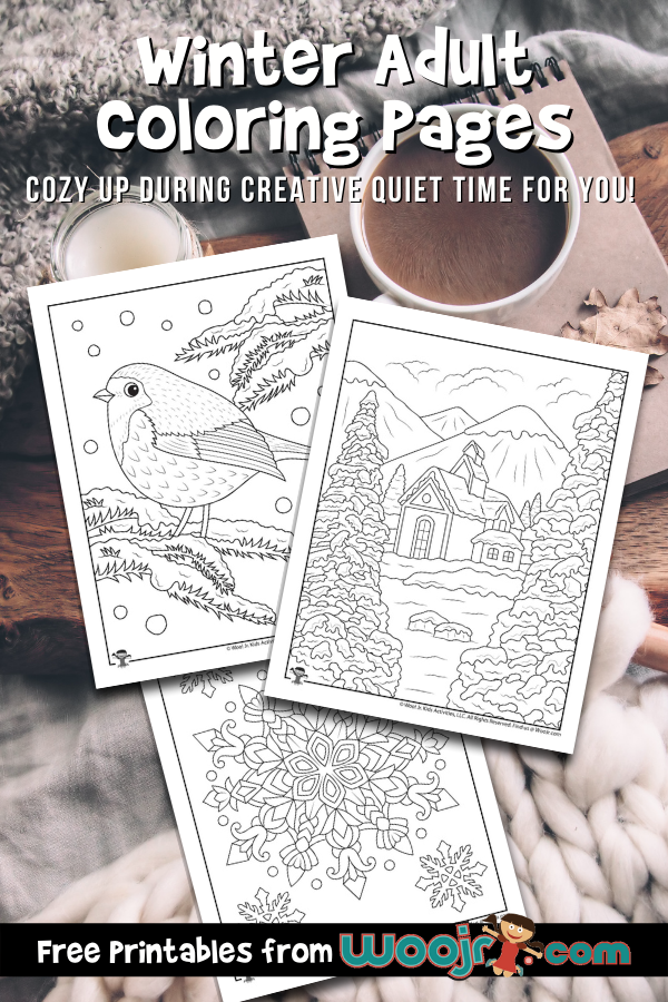 Winter adult coloring pages woo jr kids activities childrens publishing