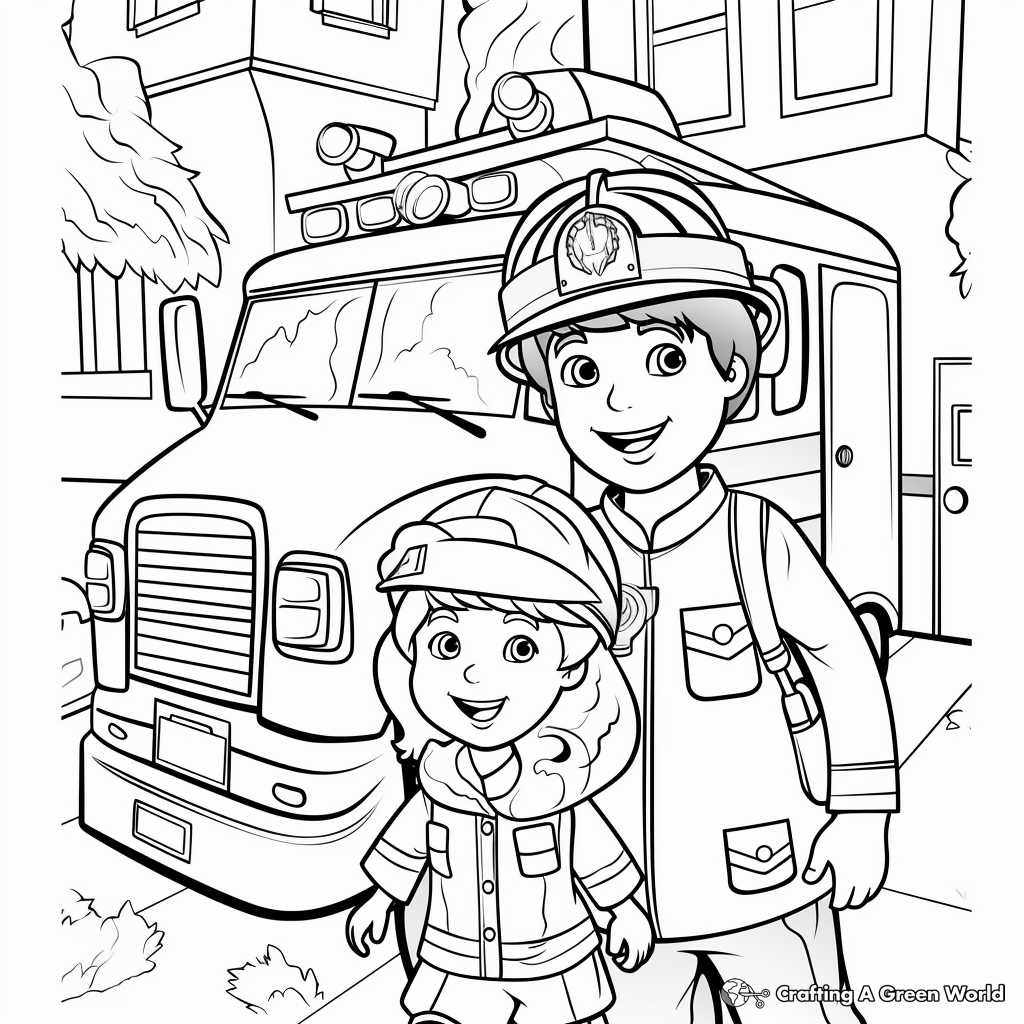 Fire coloring pages