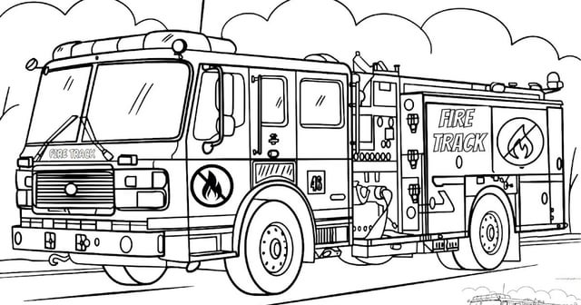 Fire truck coloring page pdf rcoloringpagespdf