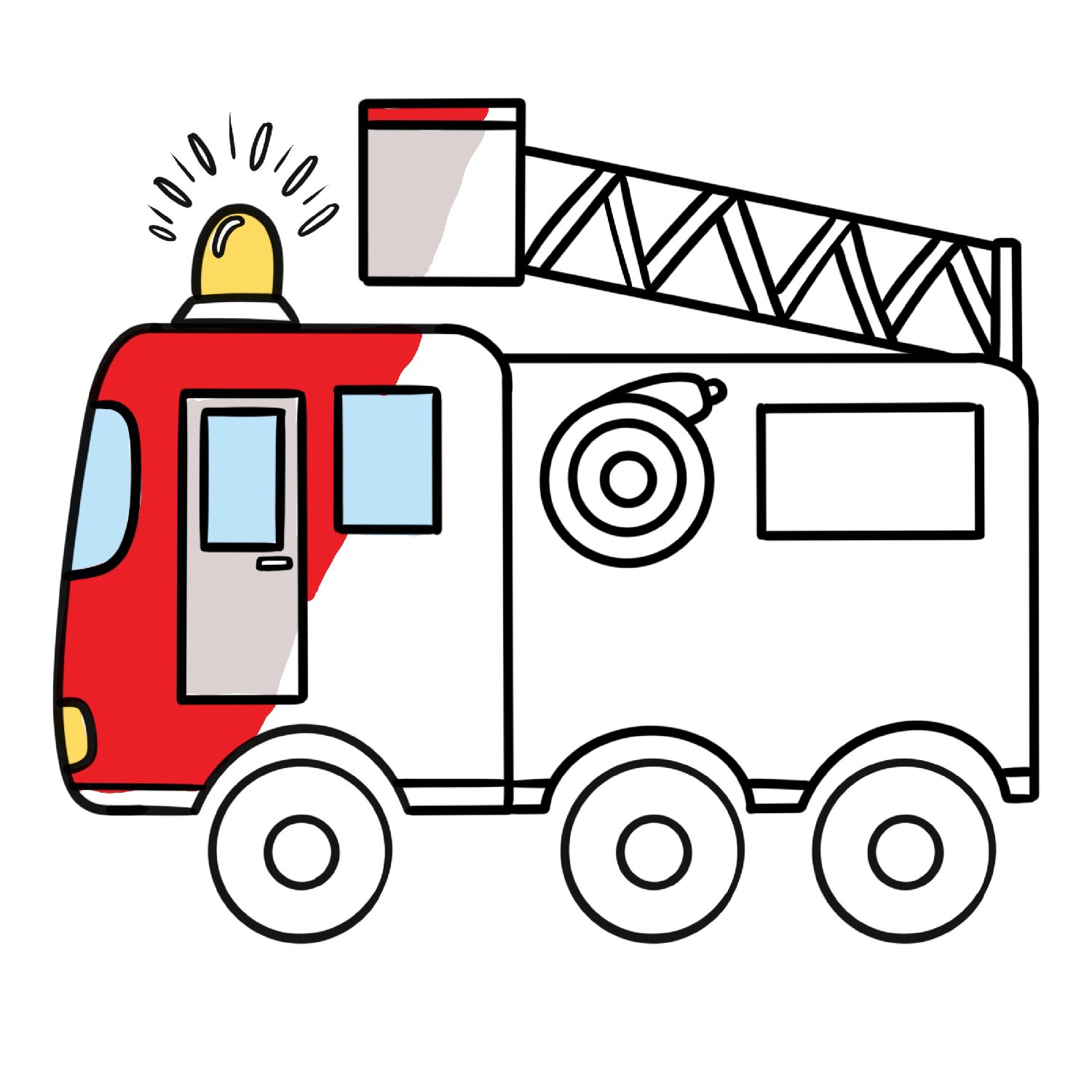 Fire truck coloring page