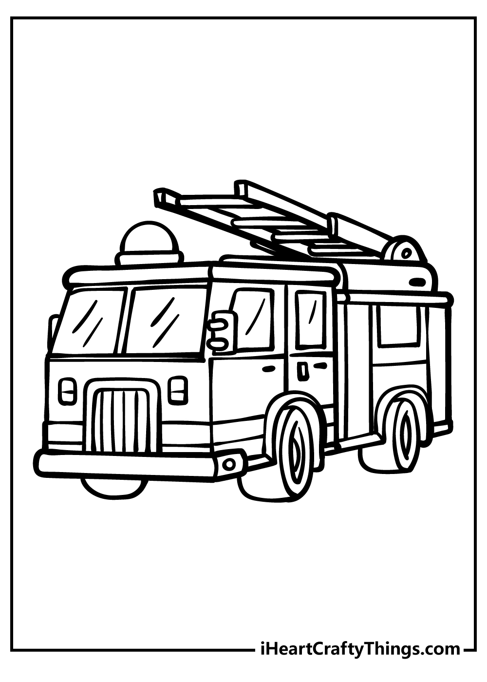 Fire truck coloring pages free printables