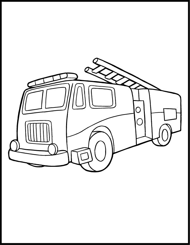 Free printable fire truck coloring pages for kids