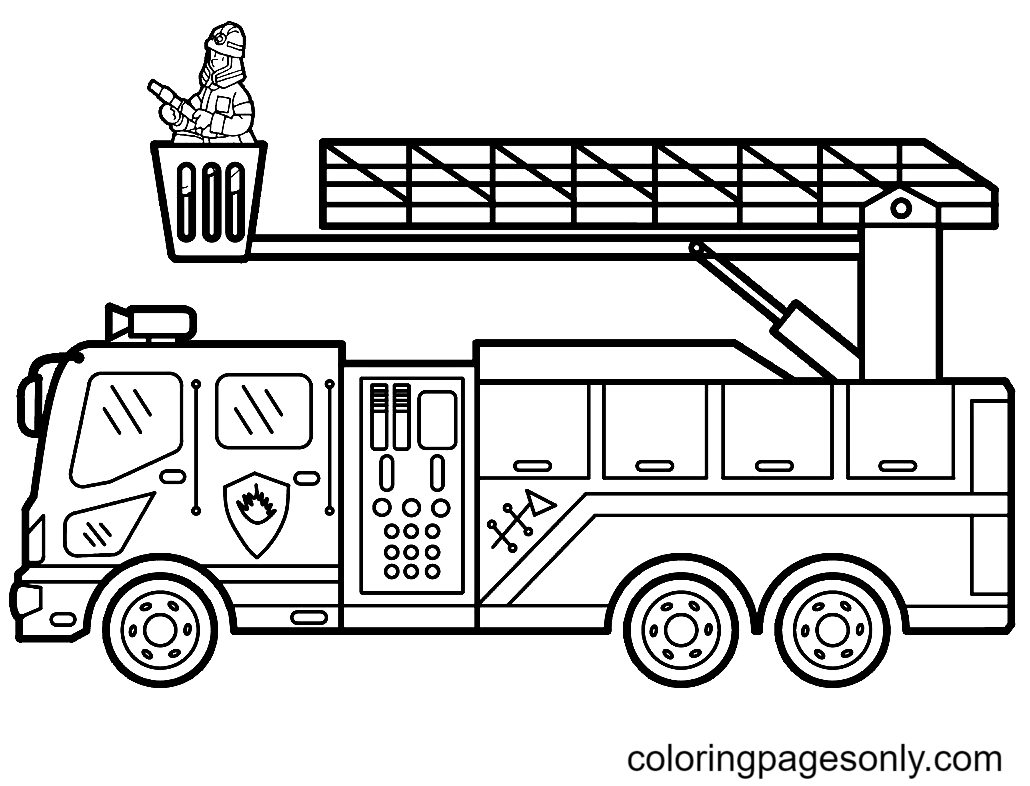 Fire truck coloring pages printable for free download