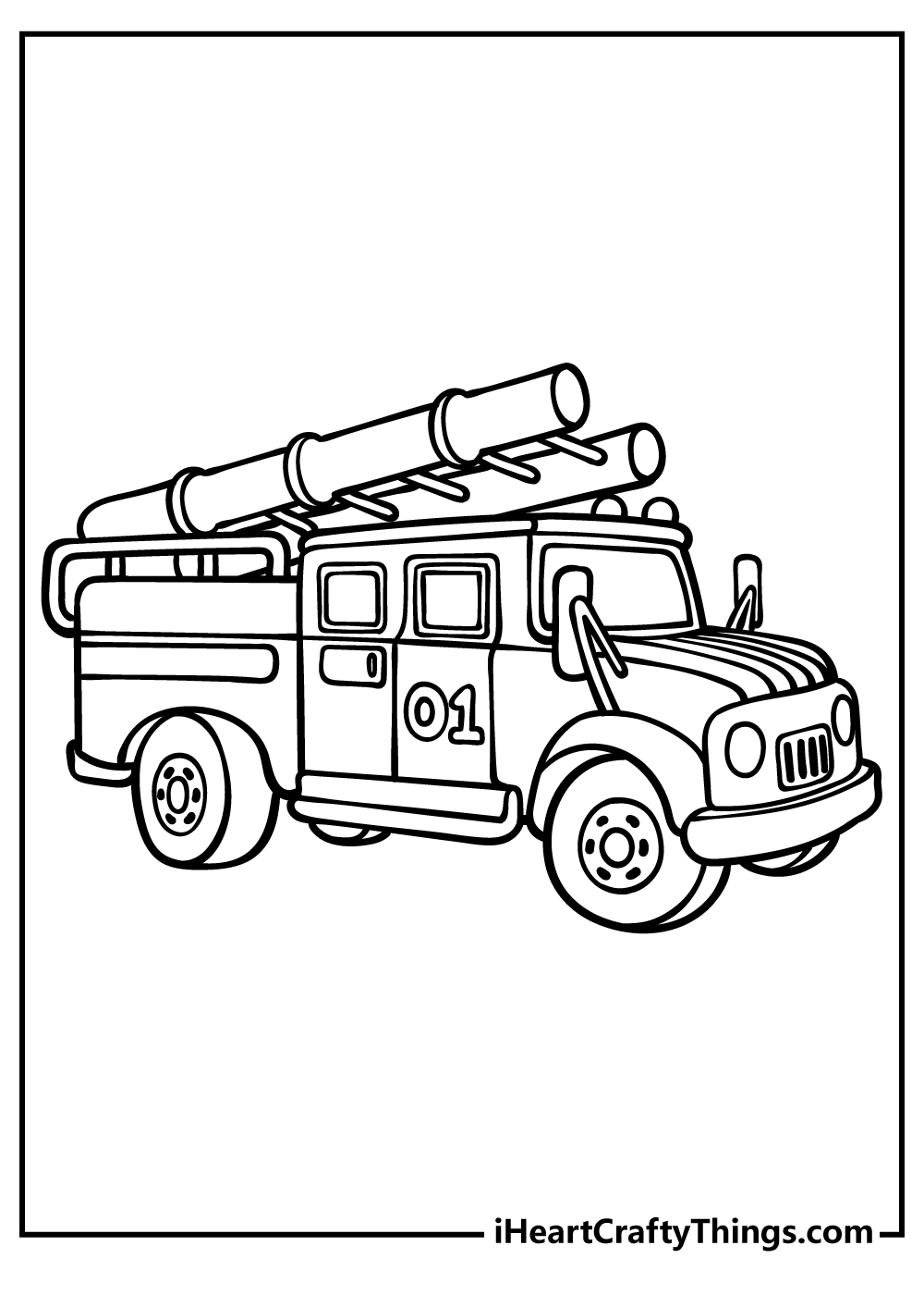 Fire truck coloring pages free printables