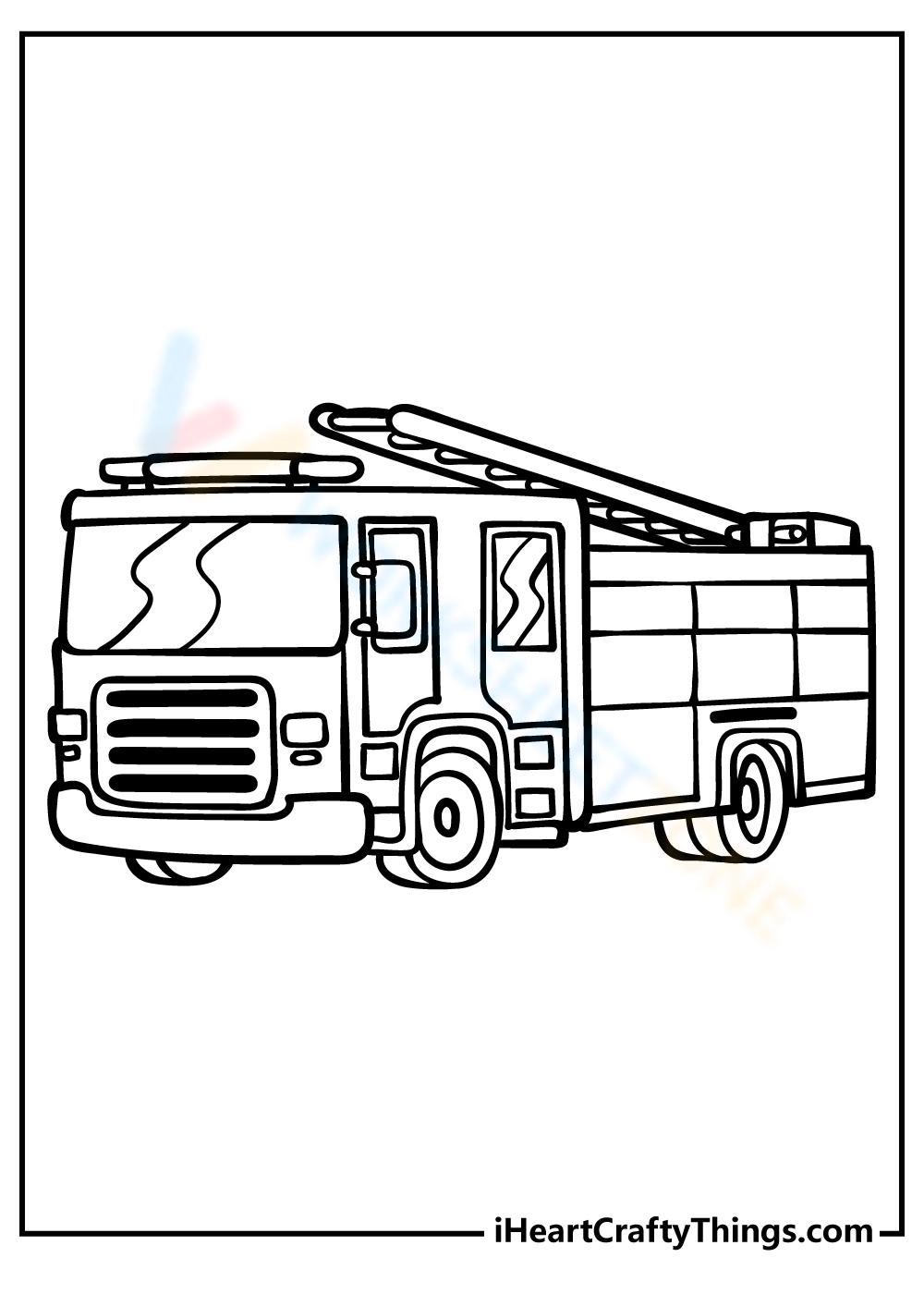 Free printable fire truck coloring pages for kids