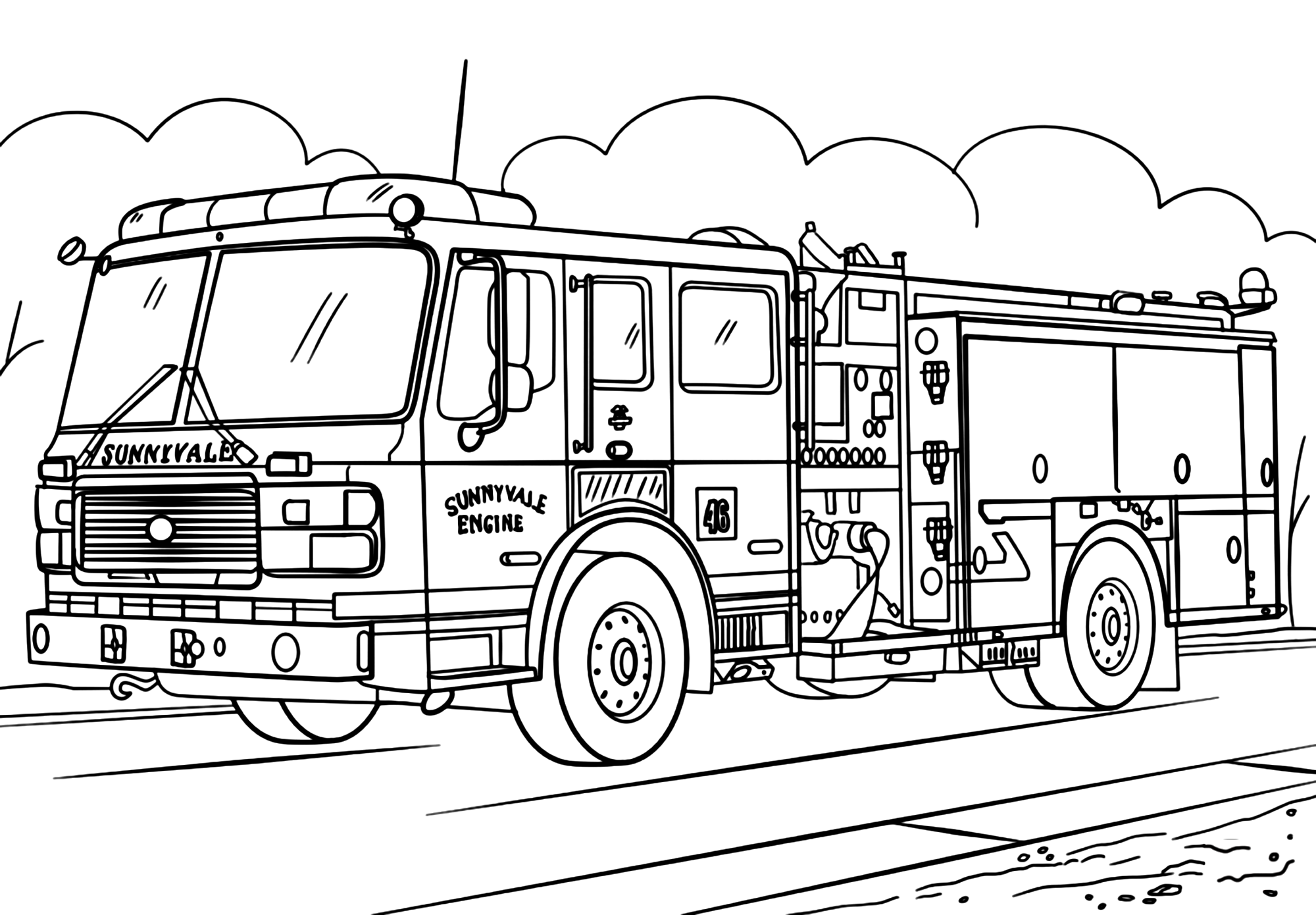 Firetruck coloring pages