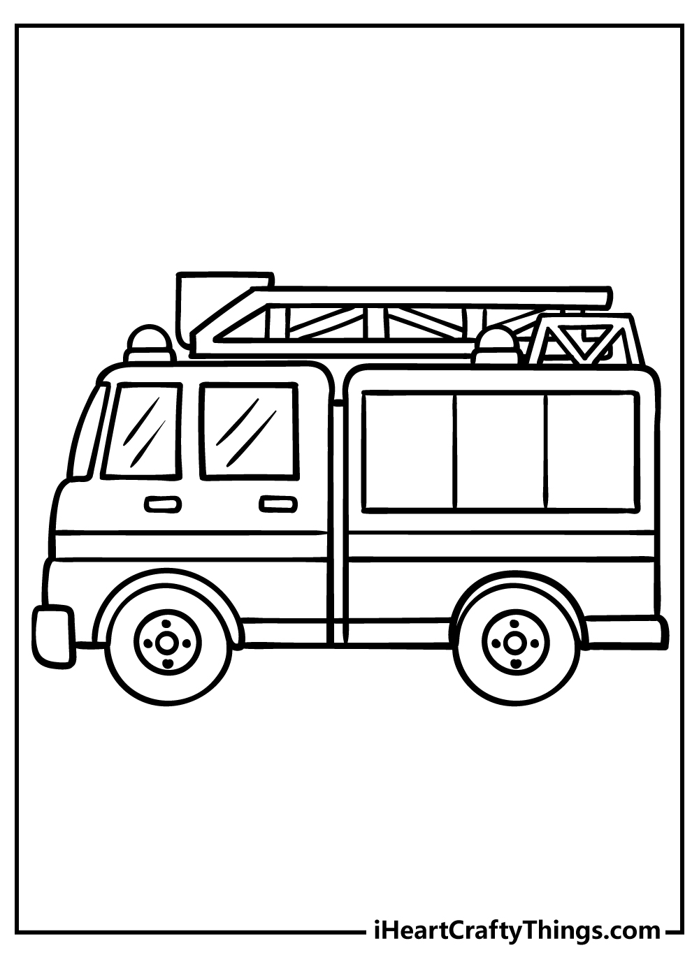 Fire truck coloring pages free printables