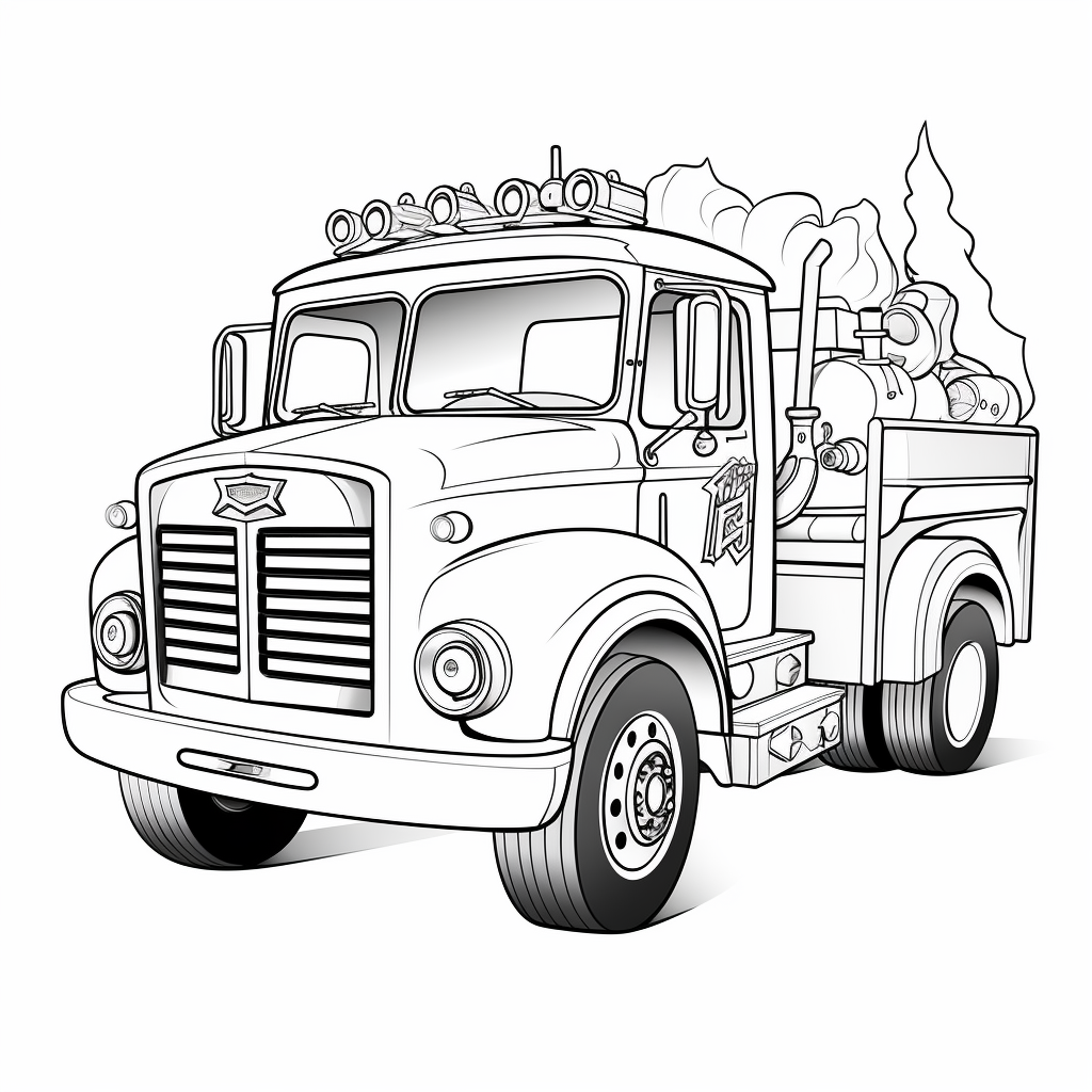 Fire truck coloring pages