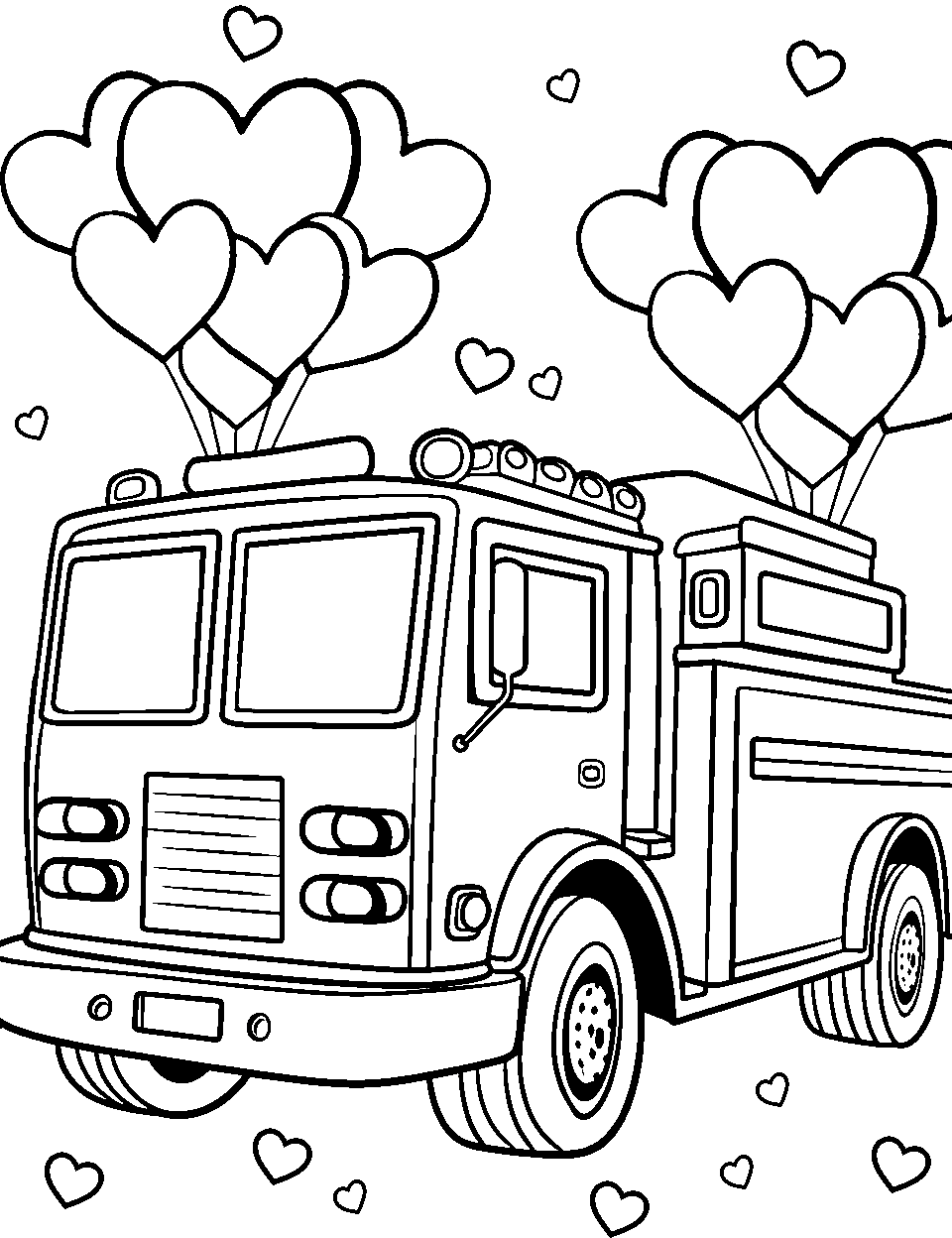 Fire truck coloring pages free printable sheets