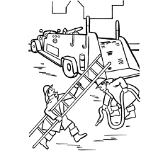 Firefighter coloring pages