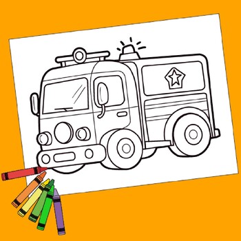 Fire truck coloring pages printable coloring pages for kids by bookshelfkids