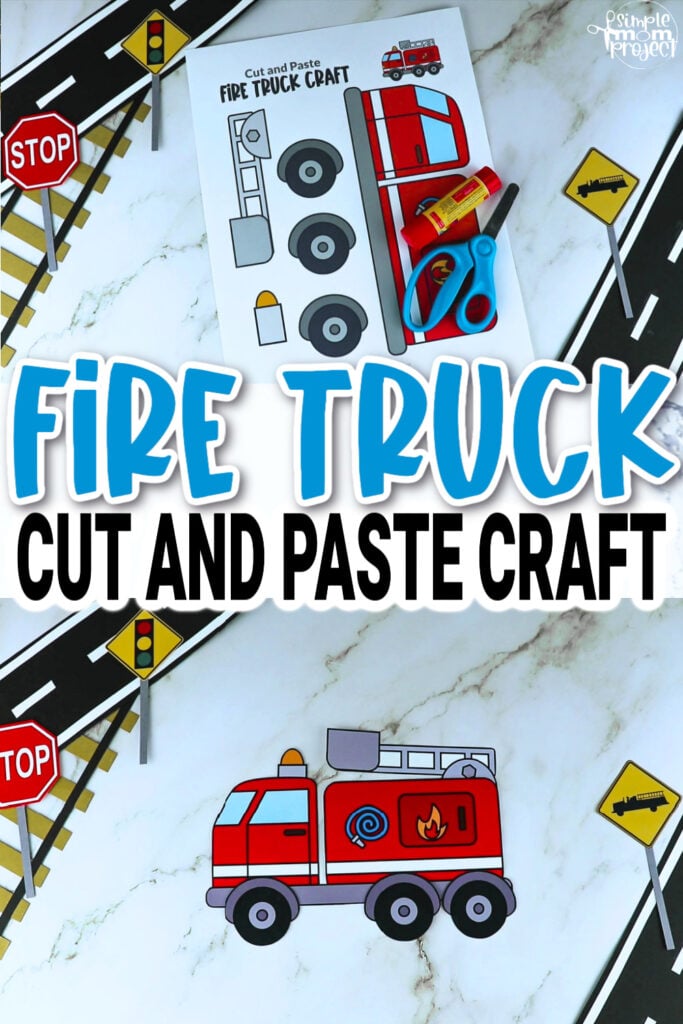 Printable fire truck craft template â simple mom project