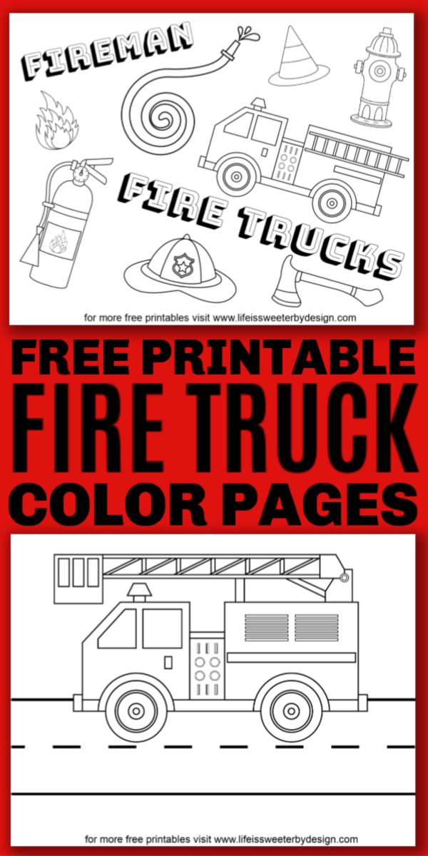 Fire truck coloring pages