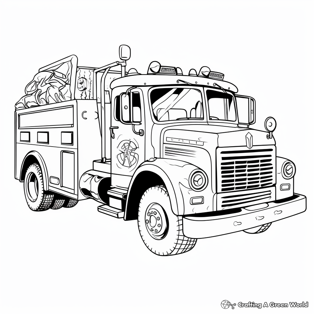 Fire truck coloring pages