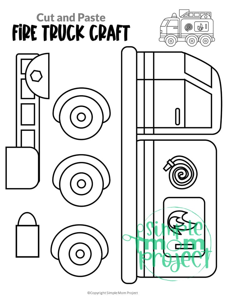 Vehicle cut and paste craft templates