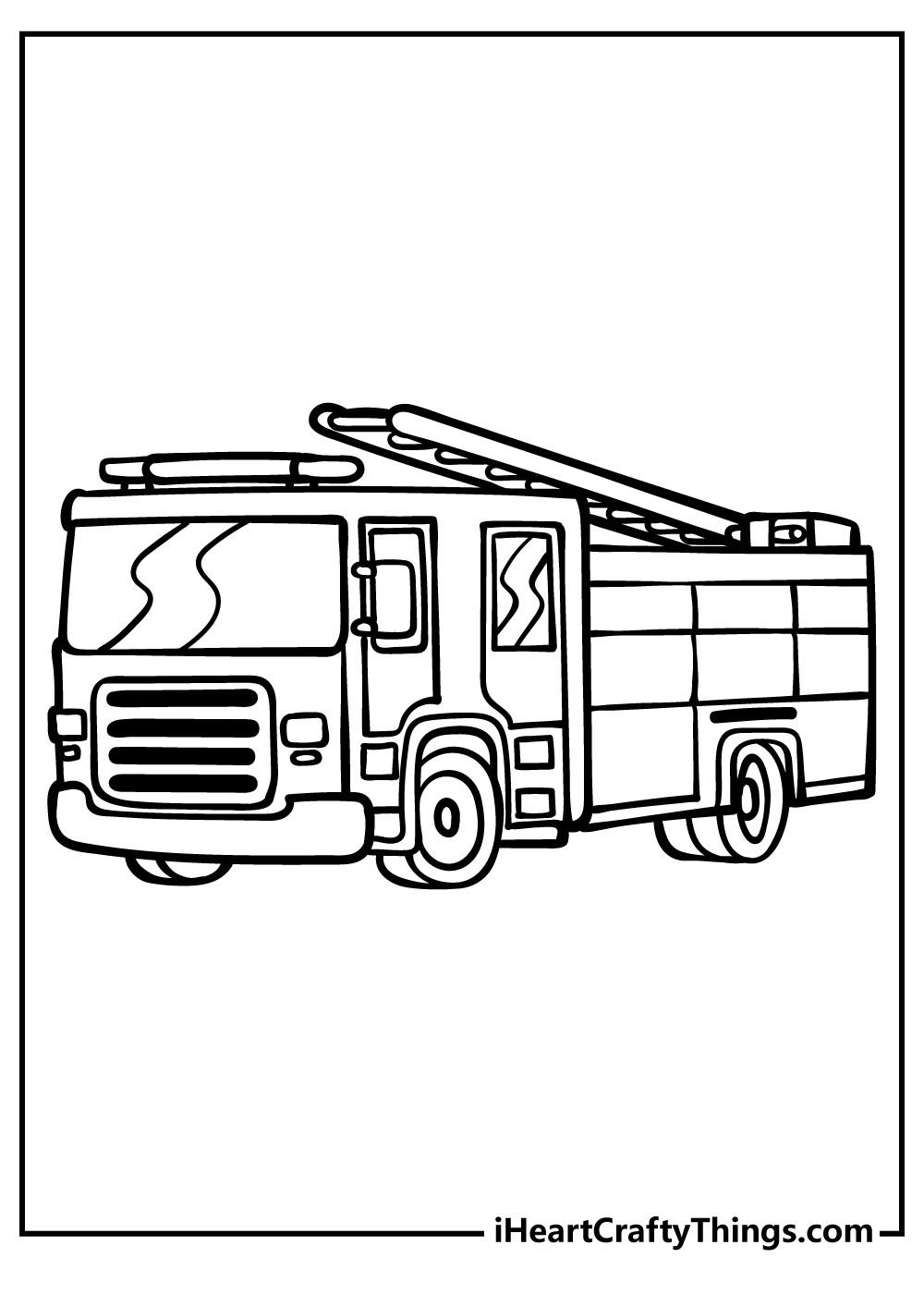 Fire truck coloring pages free printables