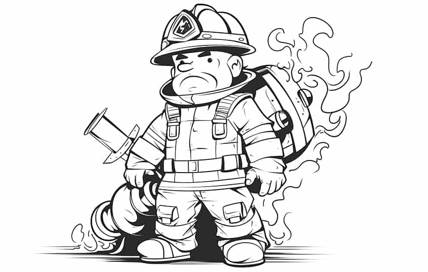 Firefighter coloring pages