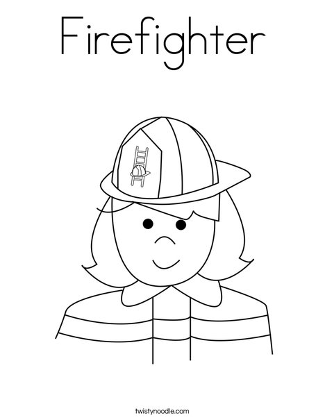 Firefighter coloring page