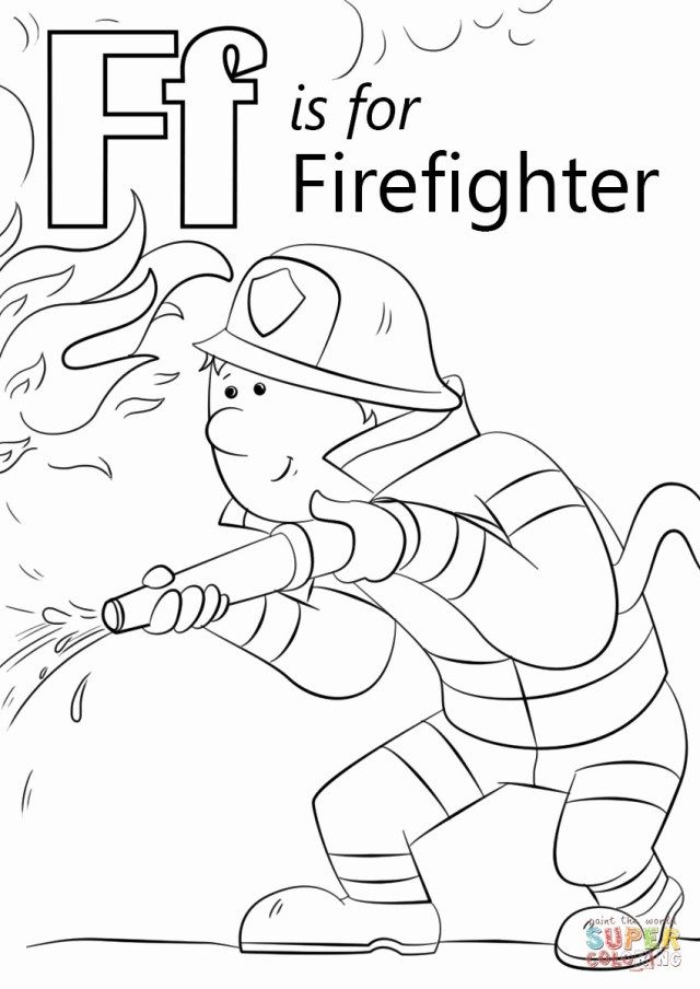 Great picture of firefighter coloring pages