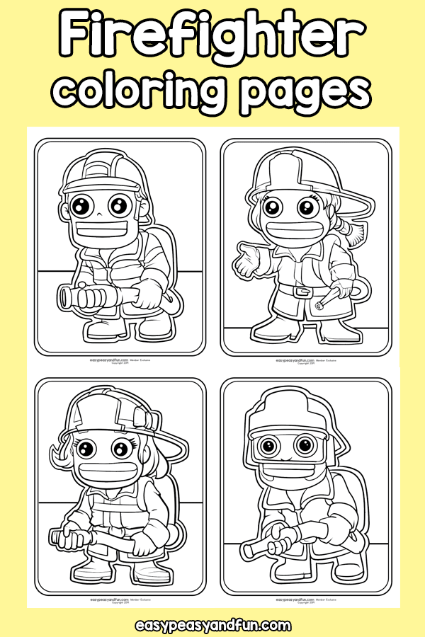 Munity worker firefighter coloring pages â easy peasy and fun hip