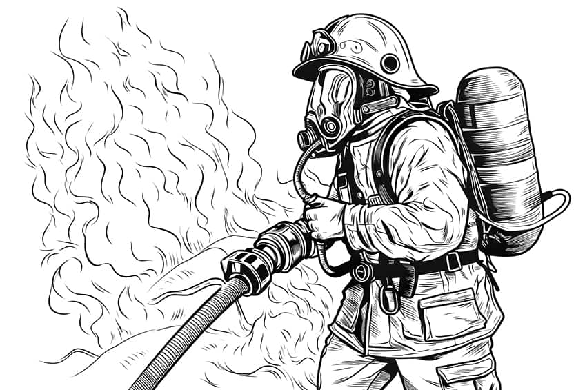 Firefighter coloring pages