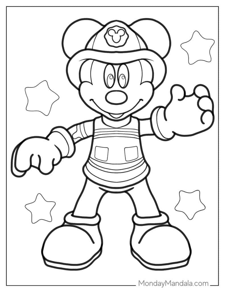 Firefighter coloring pages free pdf printables