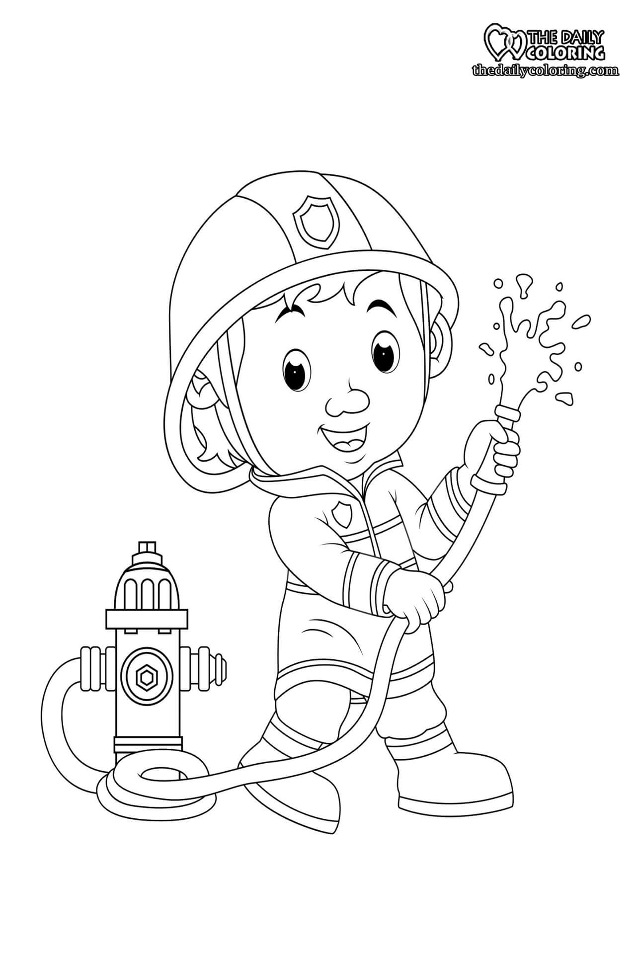 Firefighter coloring pages