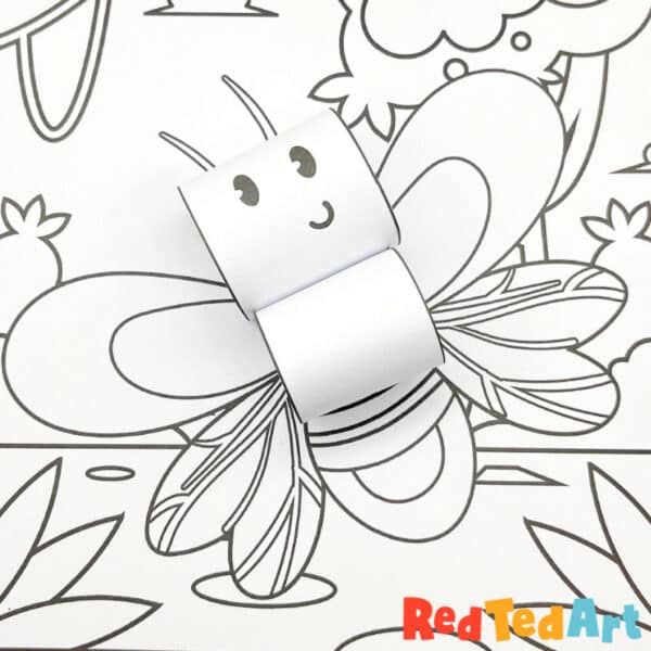 D coloring pages insects