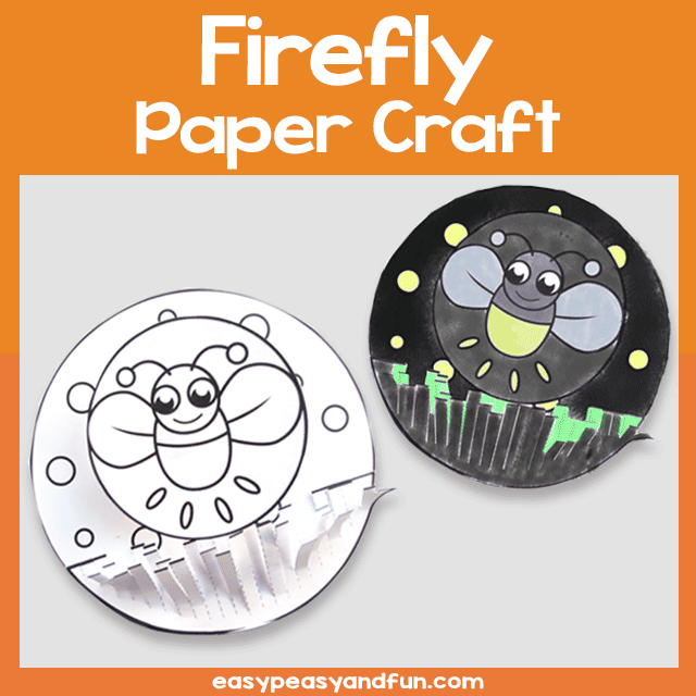 Paper firefly craft template â easy peasy and fun hip