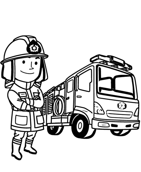 Fire truck coloring pages printable for free download