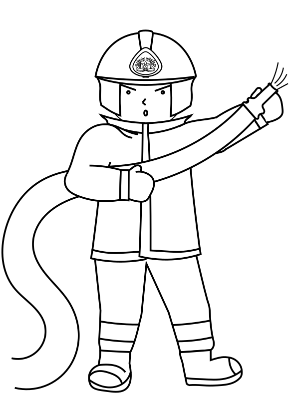 Firefighter drawing for coloring page free printable nurieworld