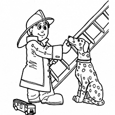 Firefighter coloring pages