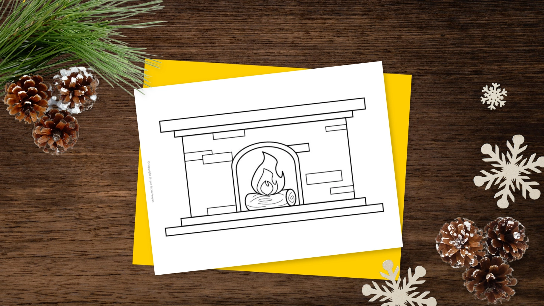 Free printable fireplace template â simple mom project