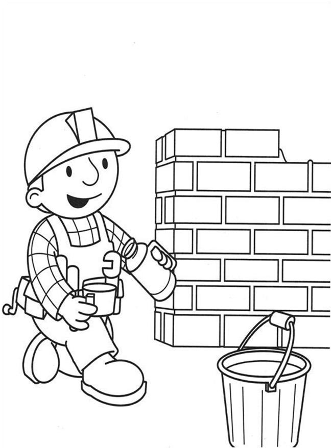 Free printable bob the builder coloring pages for kids