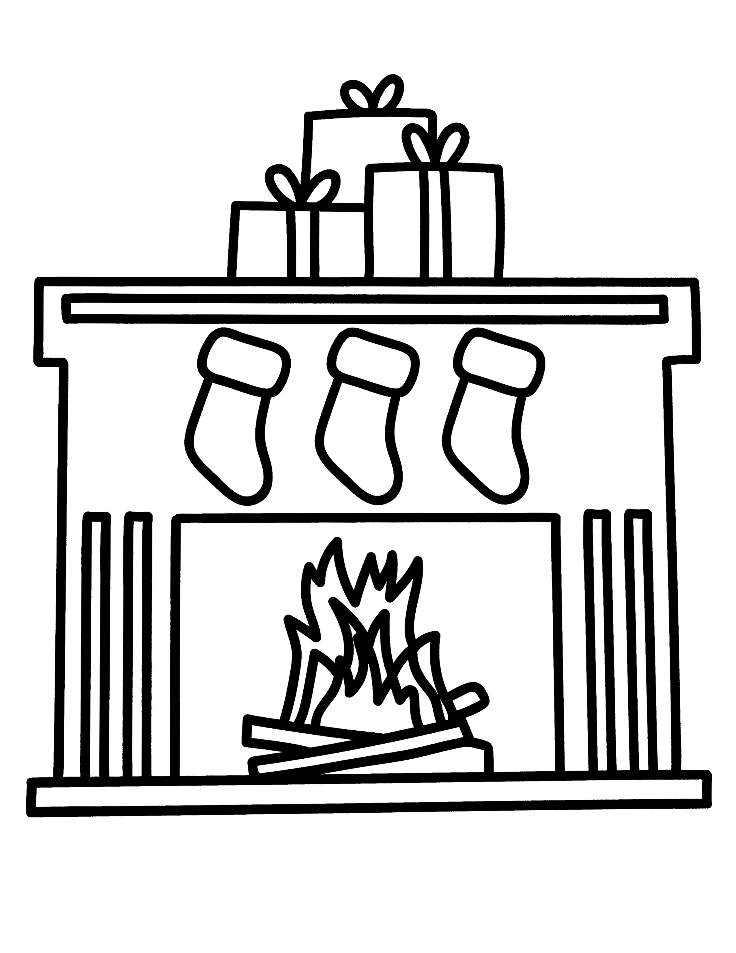 Fireplace coloring page â kimmi the clown