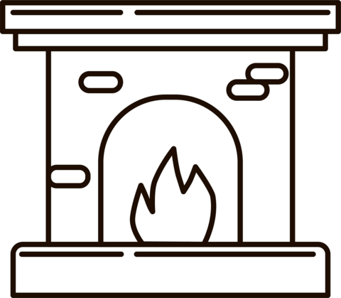 Fireplace coloring page free printable coloring pages