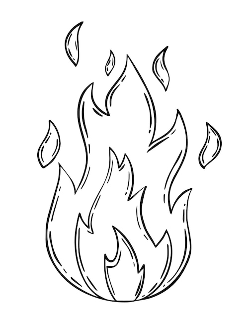 Coloring page fire images