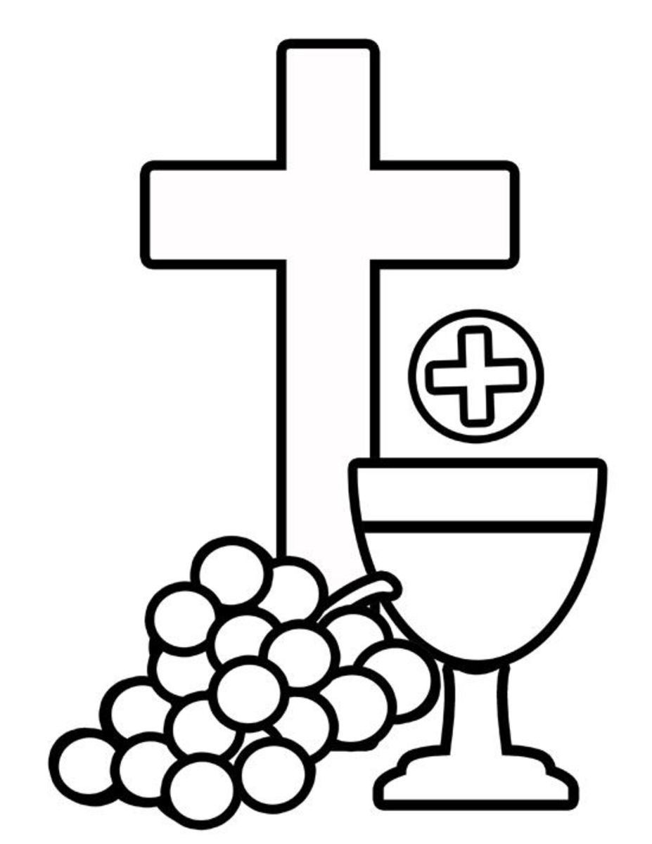 First munion clip art and coloring pages for girls and boys