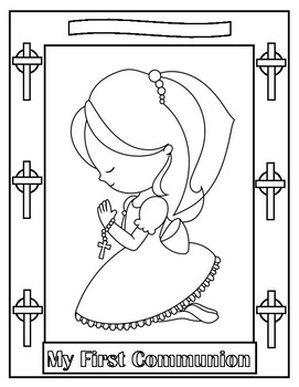 First munion coloring pages by miss ps prek pups tpt