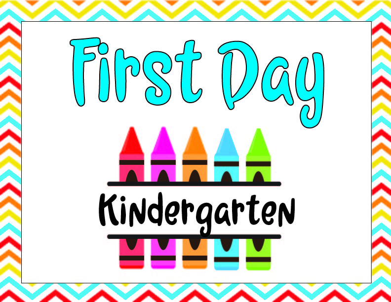 Cute first day of school printable signs preschool to th