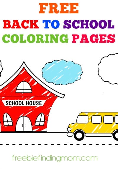 Free printable back to school coloring sheets