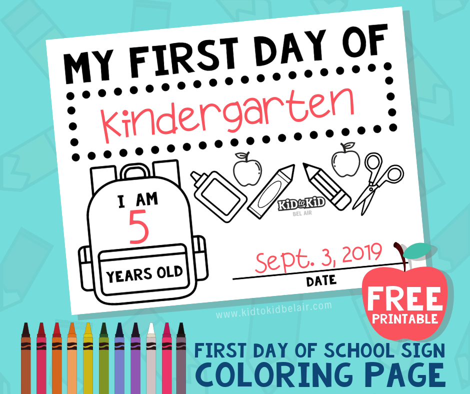 Free printable first day of school signs