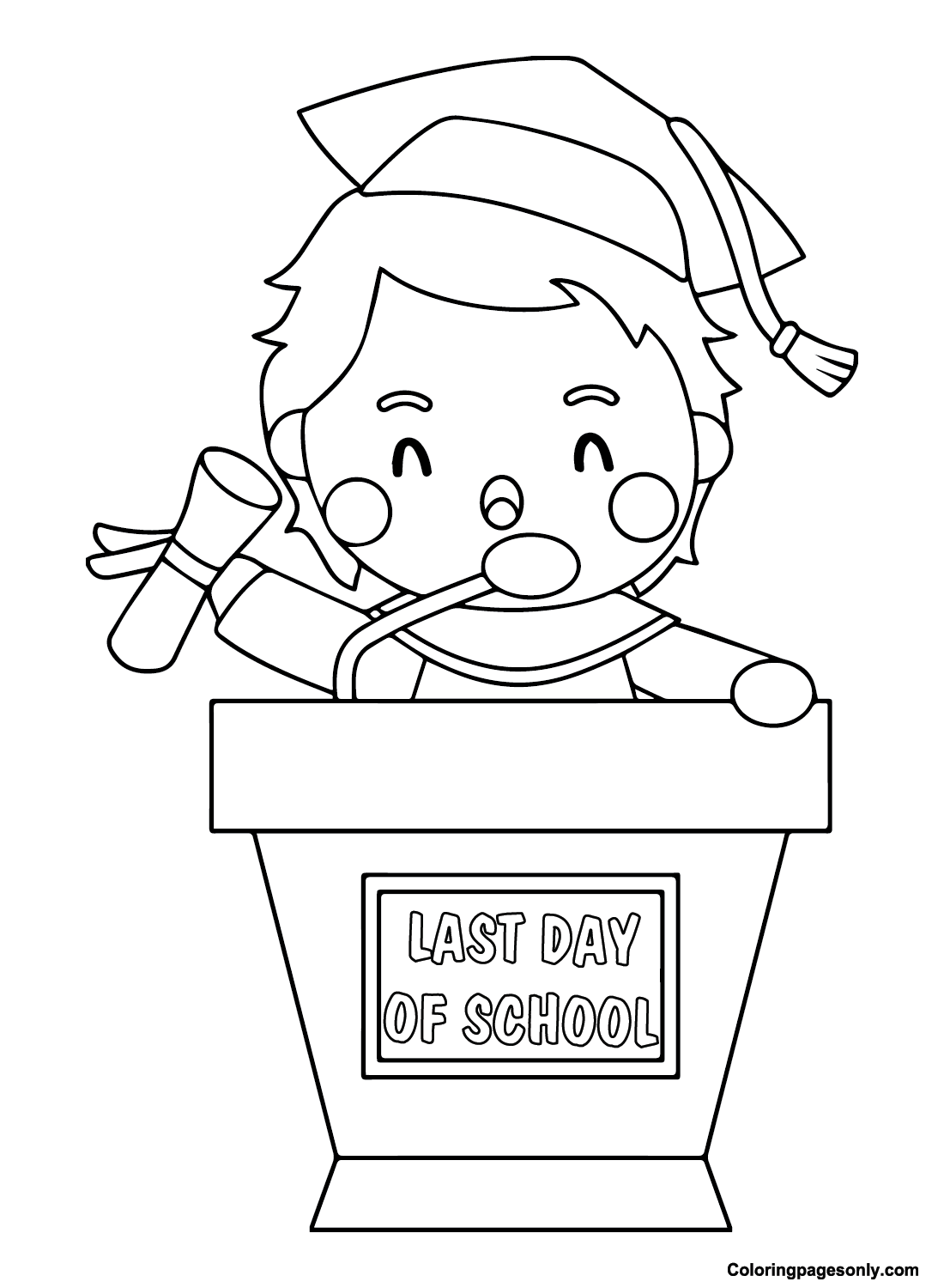 Last day of school coloring pages printable for free download